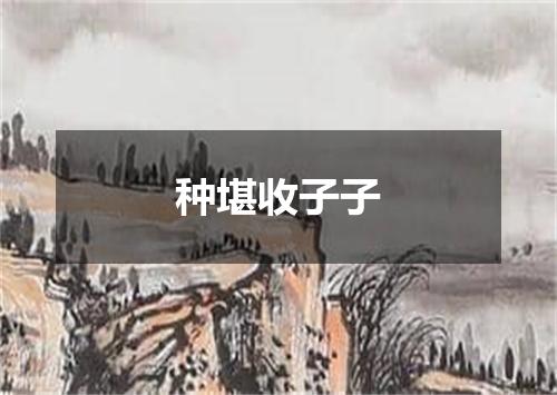 种堪收子子
