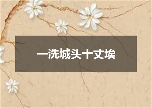 一洗城头十丈埃