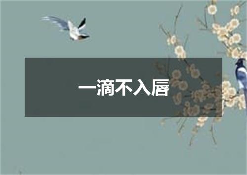 一滴不入唇