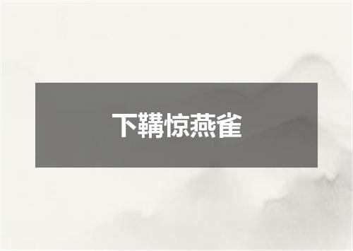 下鞲惊燕雀