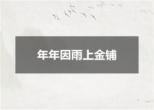 年年因雨上金铺