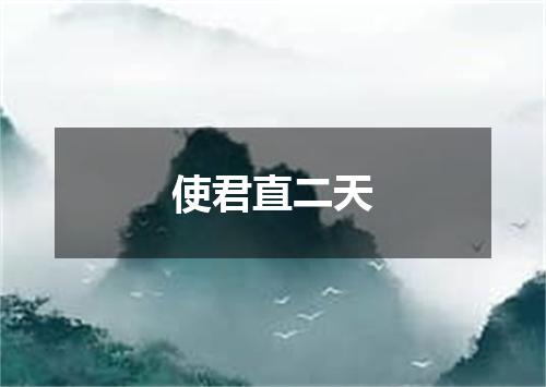 使君直二天