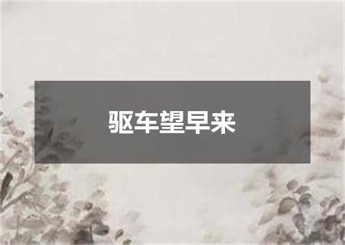 驱车望早来