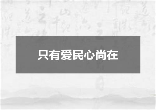 只有爱民心尚在