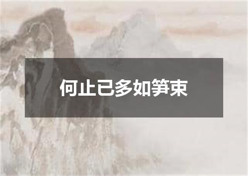 何止已多如笋束