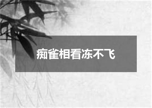 痴雀相看冻不飞