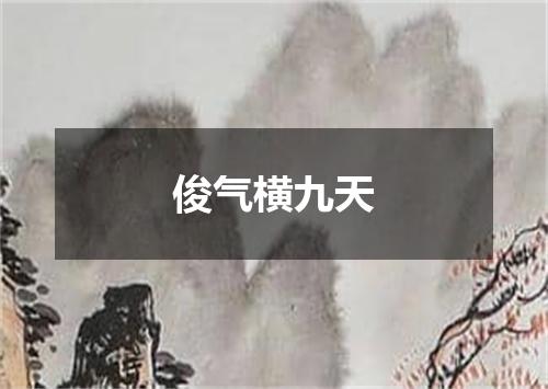 俊气横九天
