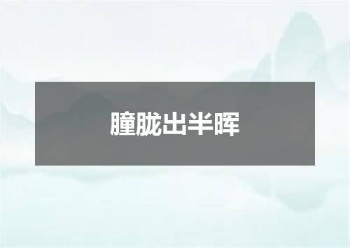 朣胧出半晖