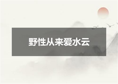 野性从来爱水云