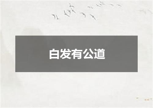 白发有公道