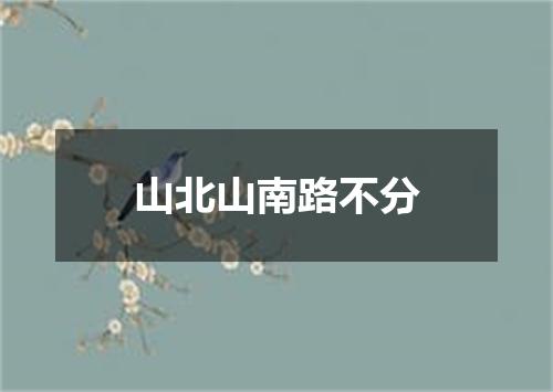 山北山南路不分