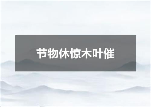 节物休惊木叶催