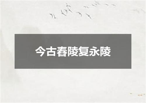 今古舂陵复永陵
