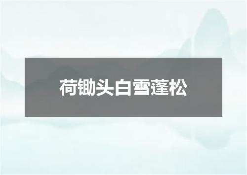 荷锄头白雪蓬松