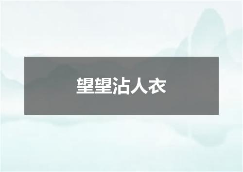望望沾人衣