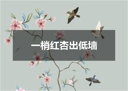 一梢红杏出低墙