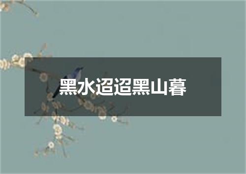 黑水迢迢黑山暮