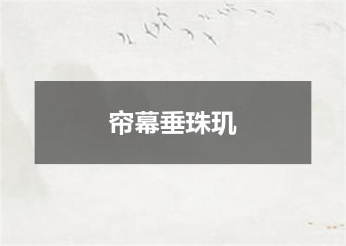 帘幕垂珠玑