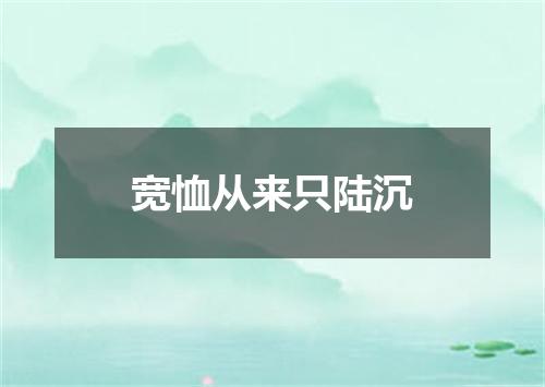 宽恤从来只陆沉