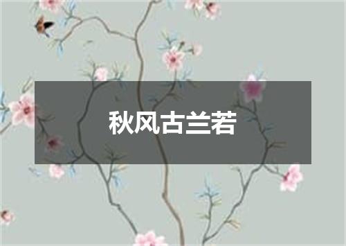 秋风古兰若
