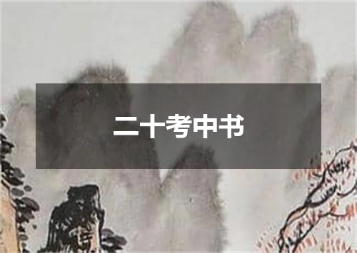 二十考中书