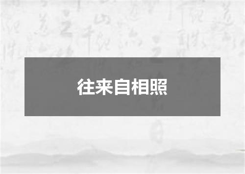往来自相照