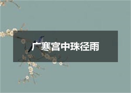广寒宫中珠径雨