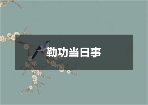 勒功当日事