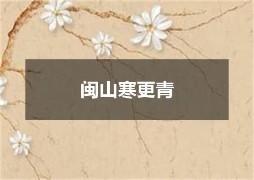 闽山寒更青