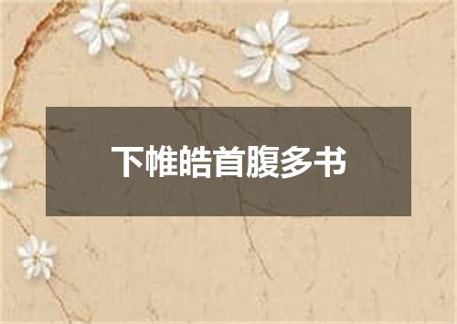 下帷皓首腹多书