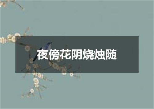夜傍花阴烧烛随