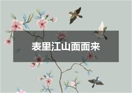 表里江山面面来
