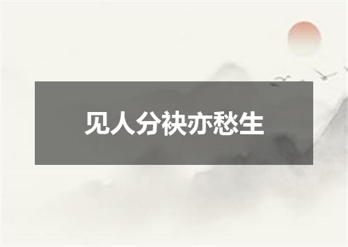 见人分袂亦愁生