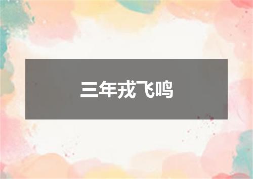 三年戎飞鸣