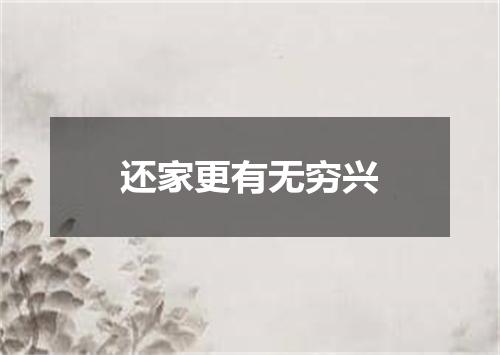 还家更有无穷兴