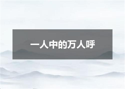 一人中的万人呼