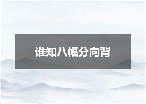 谁知八幅分向背