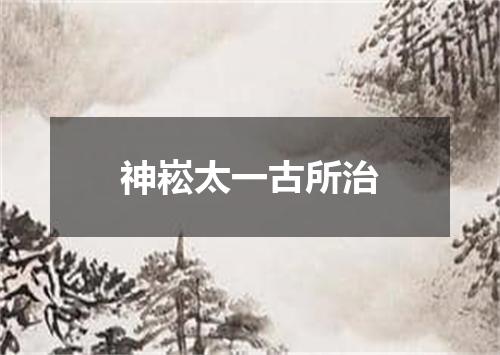 神崧太一古所治