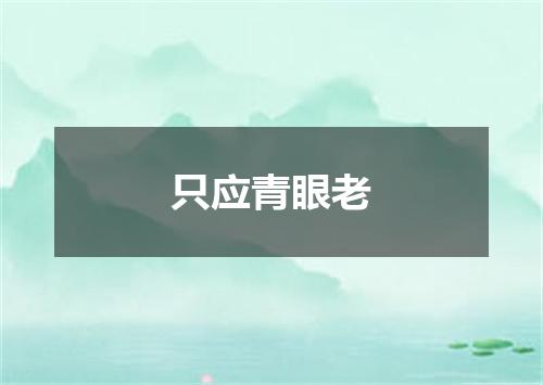 只应青眼老