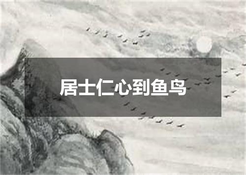 居士仁心到鱼鸟