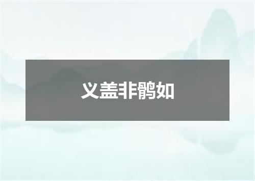义盖非鹘如