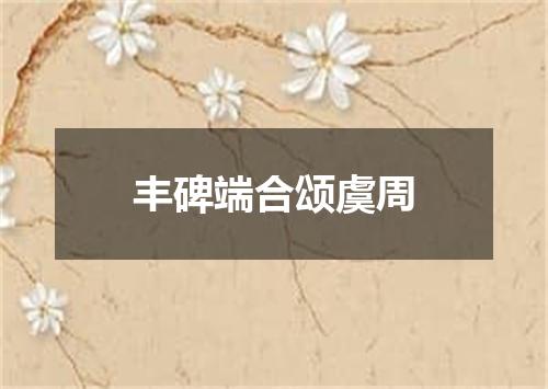 丰碑端合颂虞周