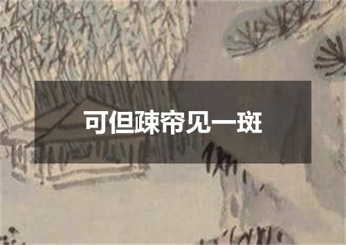 可但疎帘见一斑
