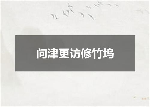 问津更访修竹坞