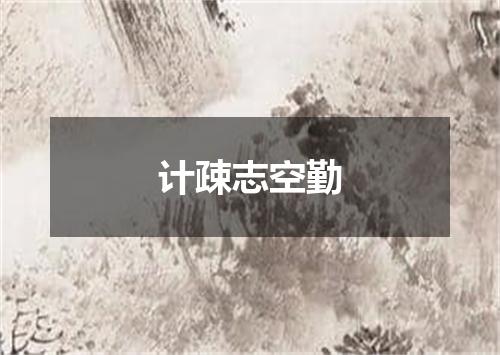 计疎志空勤