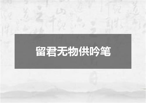 留君无物供吟笔