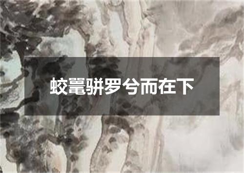 蛟鼍骈罗兮而在下