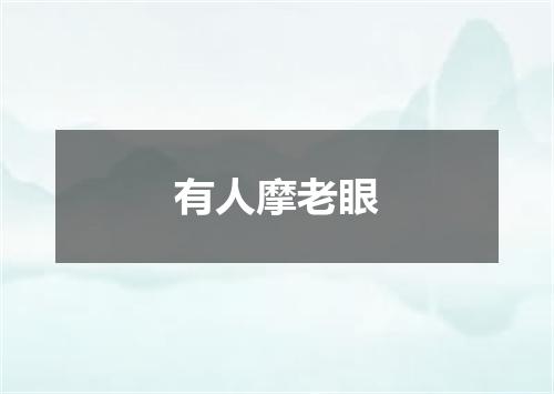 有人摩老眼