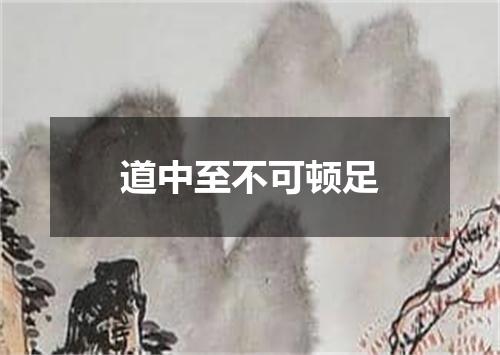 道中至不可顿足