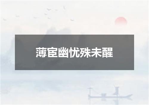 薄宦幽忧殊未醒